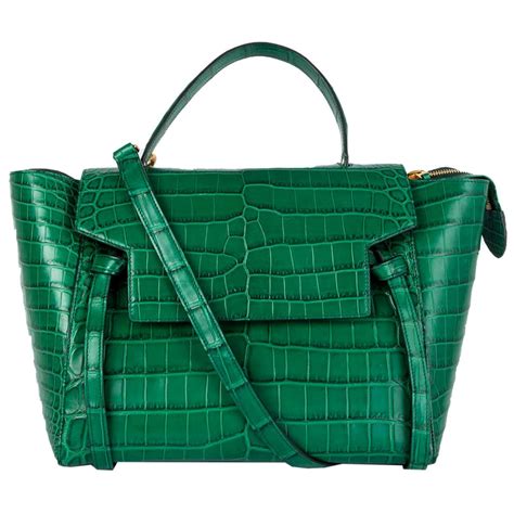 celine mint green bag|celeine crocodile belt bag.